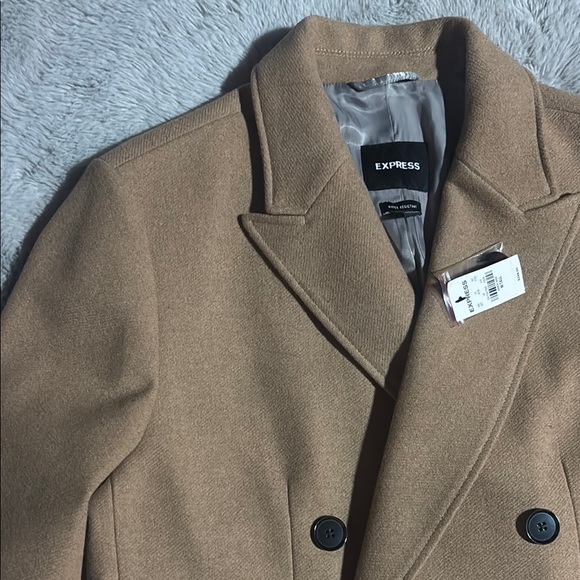 Express Tan Trench Coat Classic Design - Picture 4 of 6
